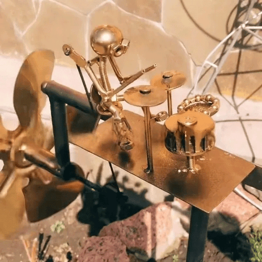 The Earth Essence Handmade Metal Rock Band Windmill
