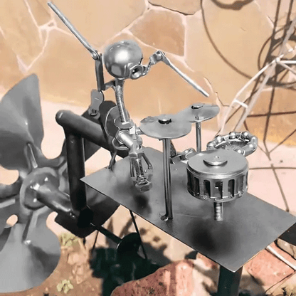 The Earth Essence Handmade Metal Rock Band Windmill