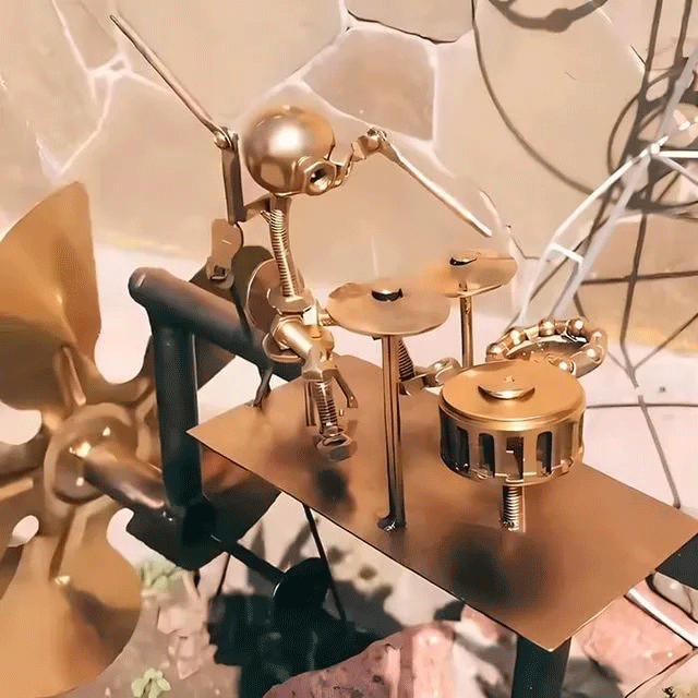 The Earth Essence Handmade Metal Rock Band Windmill