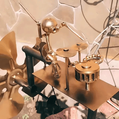The Earth Essence Handmade Metal Rock Band Windmill