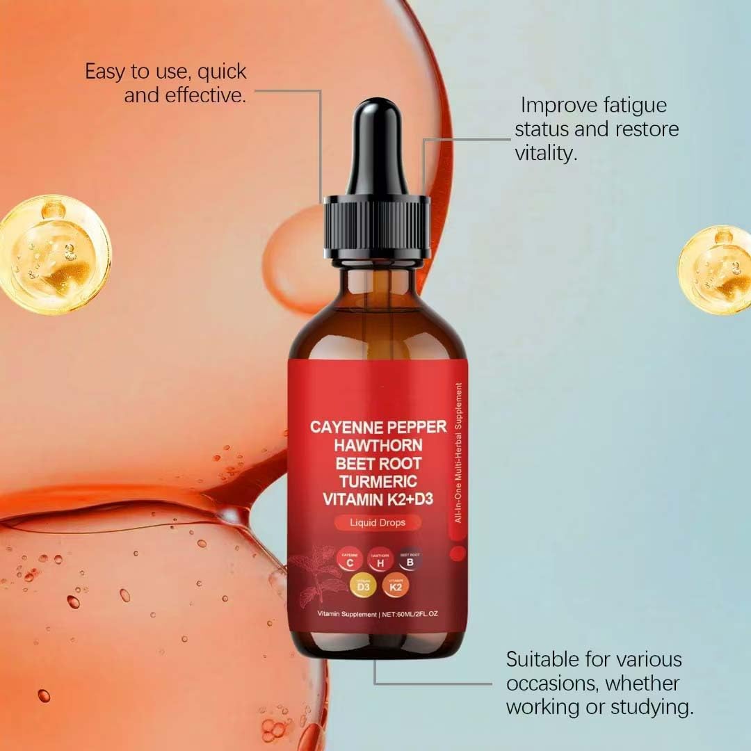 Cayenne Pepper Drops – Liquid Herbal Supplement for Digestion & Cardiovascular Health
