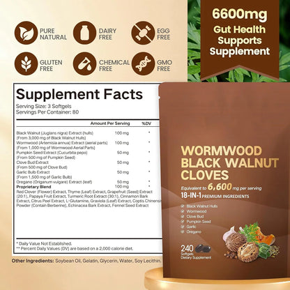 Wormwood, Black Walnut & Clove Softgels