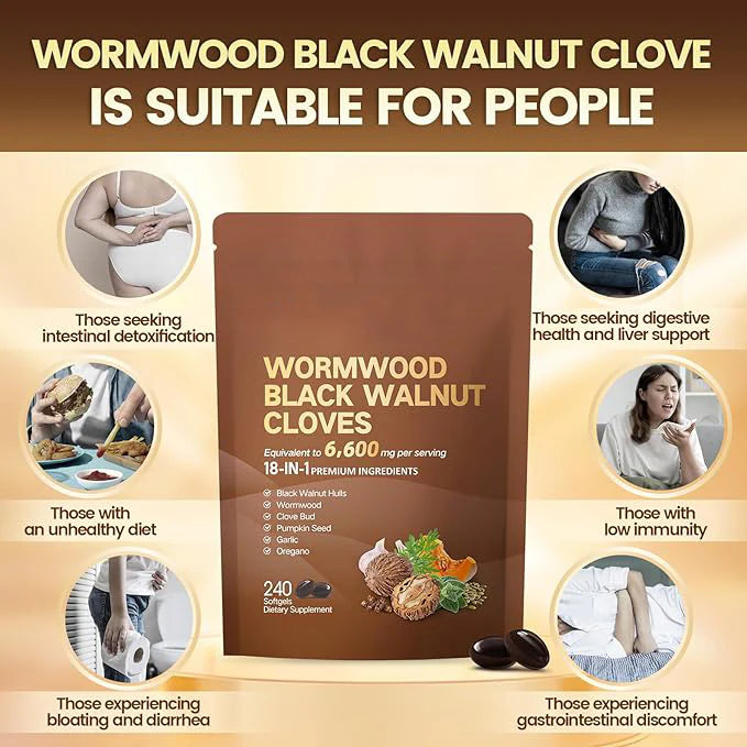 Wormwood, Black Walnut & Clove Softgels