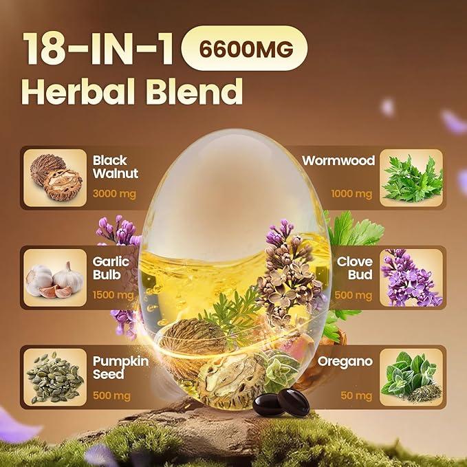 Wormwood, Black Walnut & Clove Softgels