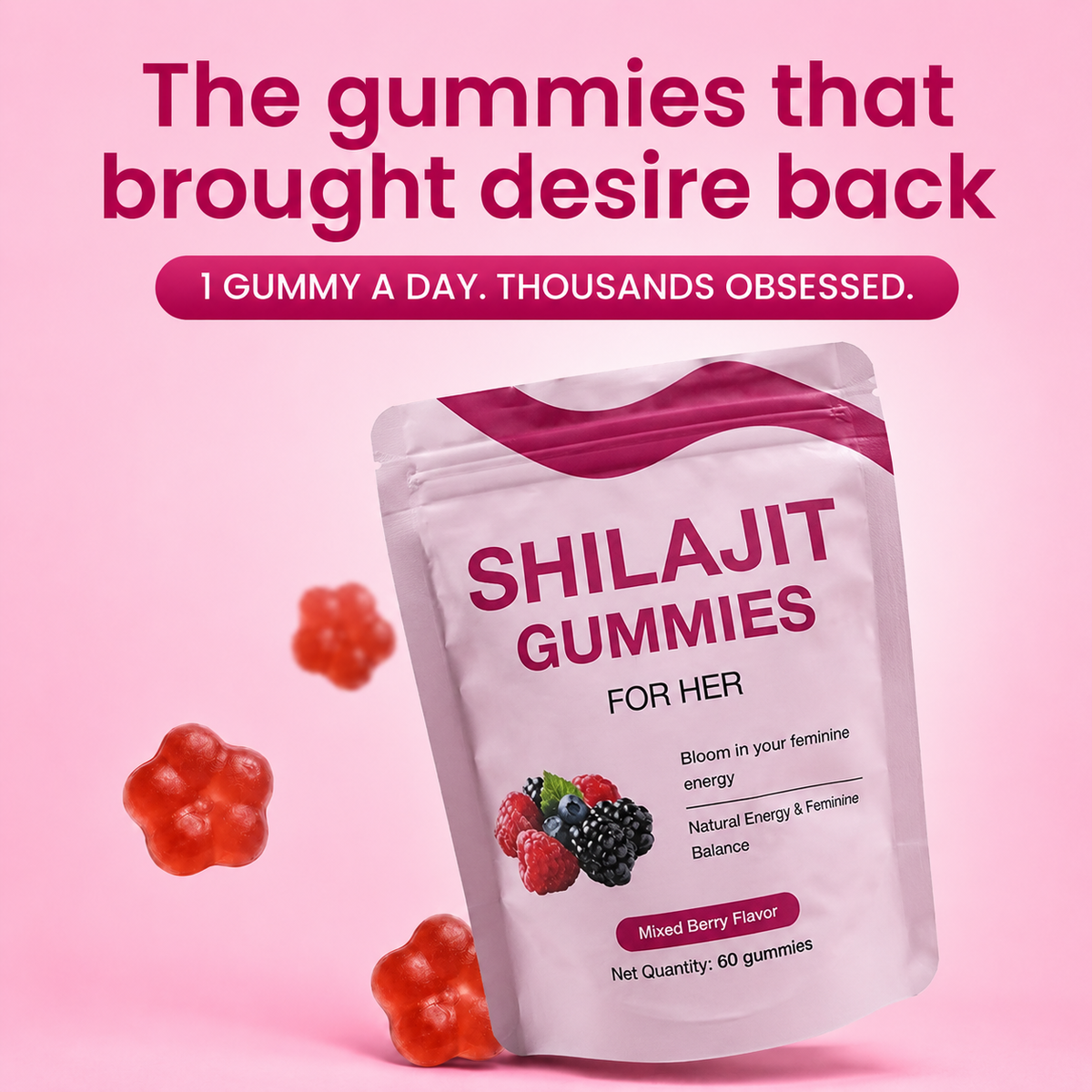 Shilajit Gummies for Her – Energy, Mood & Vitality