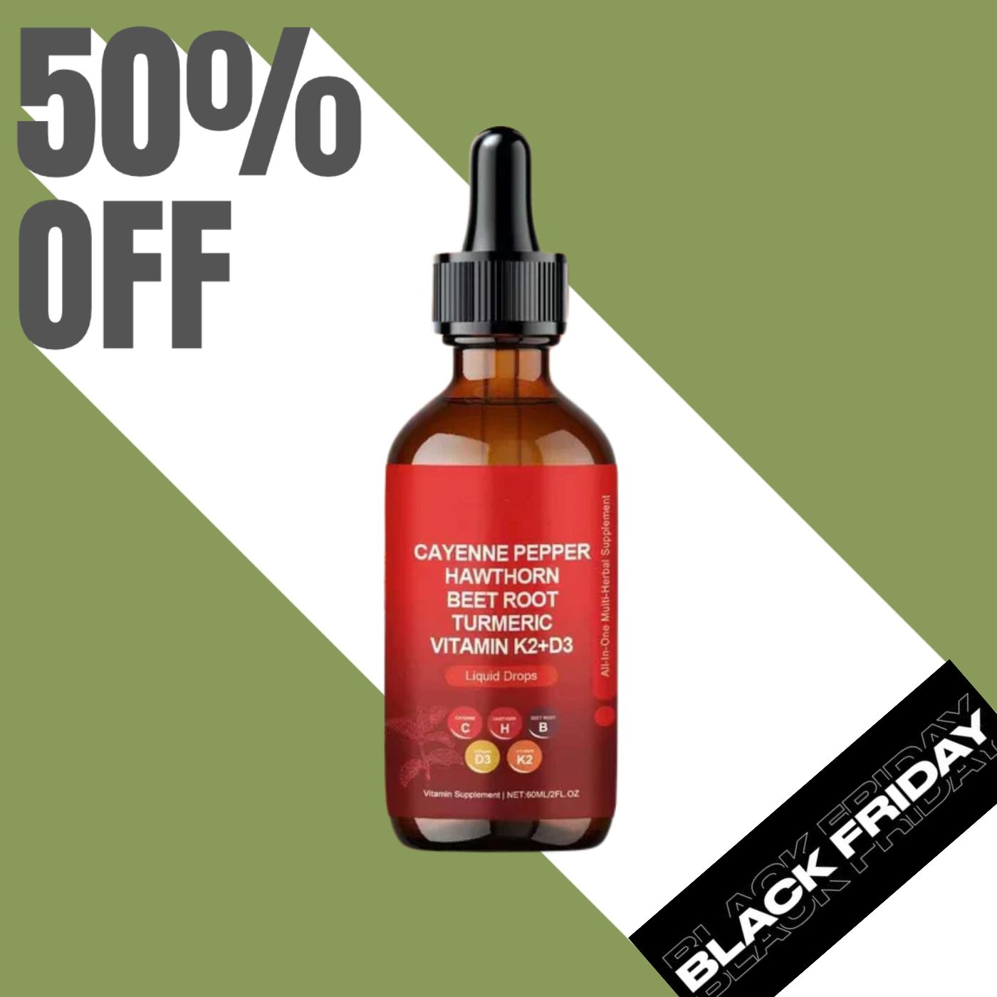 Cayenne Pepper Drops – Liquid Herbal Supplement for Digestion & Cardiovascular Health