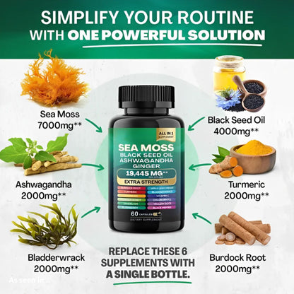 Energy Boost Bundle – Shilajit + Sea Moss Capsules