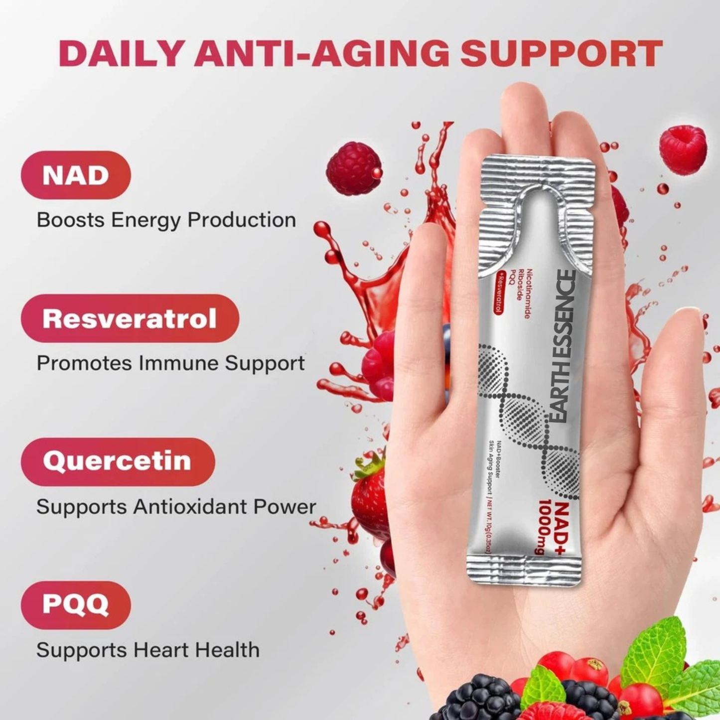 Earth Essence NAD+ - Berry Flavor Drink Mix